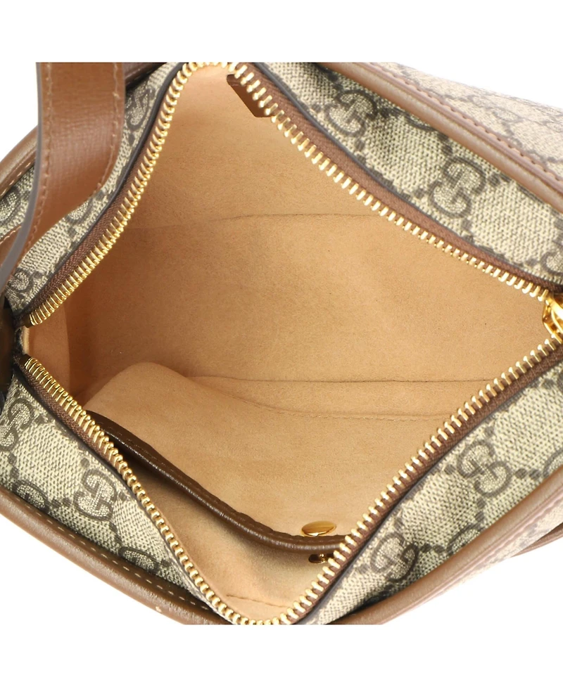 Pre-Owned Gucci Mini Interlocking G Patch Camera Bag Gg Coated Canvas