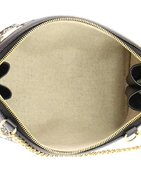 Pre-Owned Celine Zip Around Chain Clutch Triomphe Canvas
