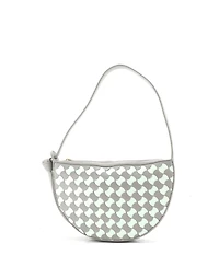 Pre-Owned Bottega Veneta Mini Sunrise Shoulder Bag Bicolor Wavy Pavimento Leather