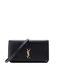 Pre-Owned Saint Laurent Classic Monogram Phone Holder Shoulder Bag Leather