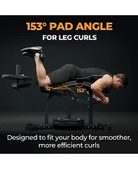 Syedee Leg Extension and Curl Machine, Seated Leg Extension machine and Lying leg Curl Machine for Home Gym with 500lbs, Adjustable Leg Machine