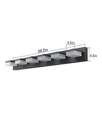 Clihome Modern 6-Light Led Vanity Mirror Light Fixture For Bathrooms And Makeup Tables