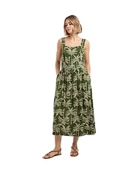 Weird Fish Women's Tatum Printed Square Neck Midi Dress