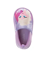 Disney Frozen Anna and Elsa Kids' 5 -11 Slippers Plush, Warm, Soft House Shoes