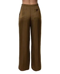 Jluxlabel Women's Seaside Glow High-Waisted Wide-Leg Satin Pants