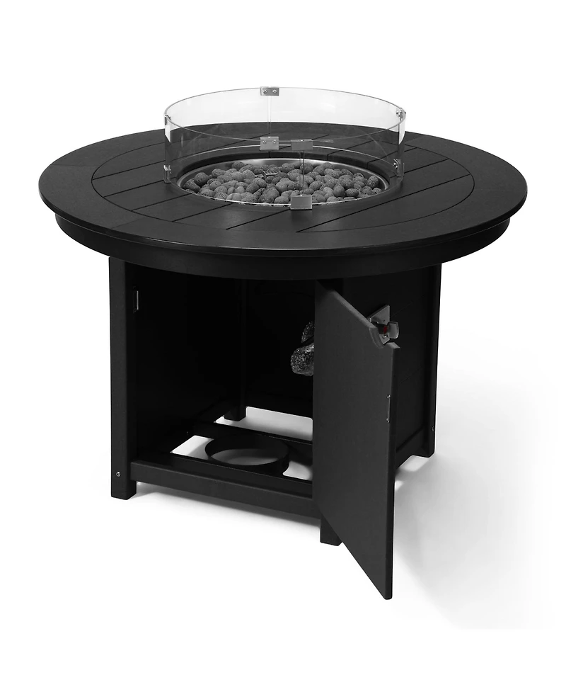 WestinTrends 47" Modern Outdoor Patio Propane Gas Round Fire Pit Table