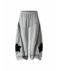 Aelfric Eden Women's Baggy Barrel High-Rise Star-Stud Sweatpants