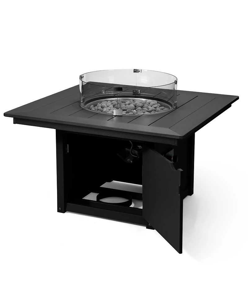 WestinTrends 42" Modern Outdoor Patio Propane Square Fire Pit Table