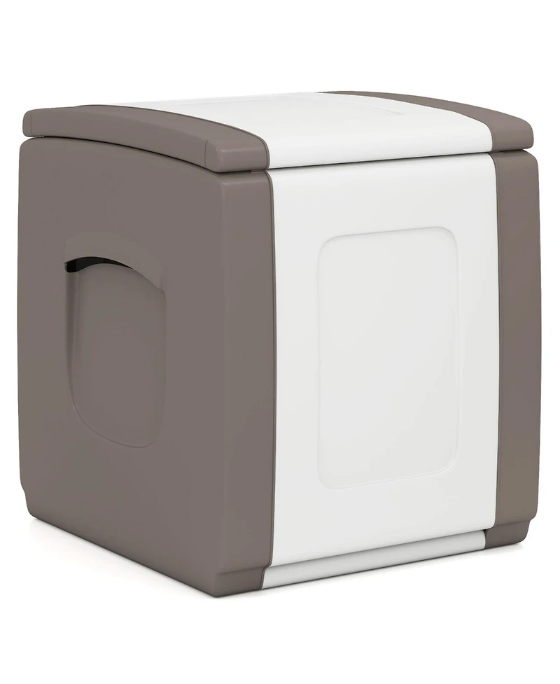 Mecale 27-Gallon Deck Box with Lid for Packages, Doubles as Side Table