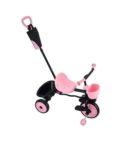 Sevorley Toddler 2-in-1 Convertible Tricycle with Parent Push Handle, 55 lb. Capacity, Ages 1.5+