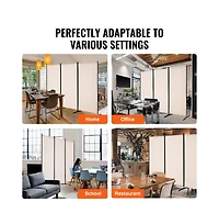 Slickblue Folding Room Divider 3 Panel Privacy Screen, Freestanding Partition for Bedroom Study Office