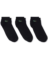 Lacoste Men's Ribbed-Cuff Ankle Socks, 3-Pack