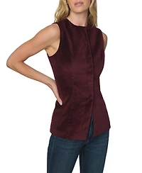 Joe's Jeans Women's Velveteen Tunic Sleeveless Button-Front