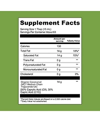 Left Coast Performance Coconut Mct Oil, C8 and C10, Unflavored, 32 Fluid Ounce