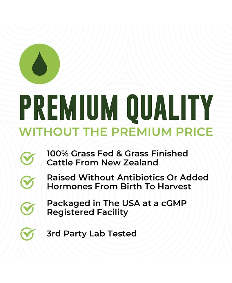 Left Coast Performance Grass-Fed Beef Organ Complex, 7 Beef Organs, New Zealand Sourced, 360 Capsules