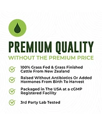 Left Coast Performance Grass-Fed Beef Organ Complex, 7 Beef Organs, New Zealand Sourced, 360 Capsules