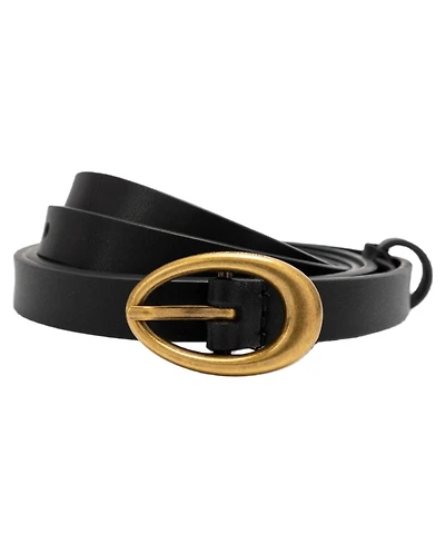 Michael Kors Oval Buckle Leather Reversible Belt