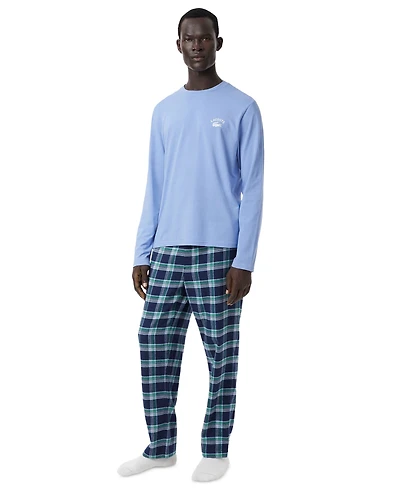 Lacoste Men's Crewneck Pajama, 2-Piece Set