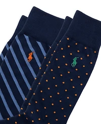Polo Ralph Lauren Men's Dot & Stripe Slack Socks, 2-Pack