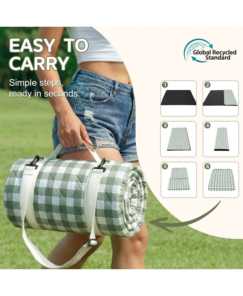 Piscifun Extra Large Waterproof Picnic Blanket Sandproof Foldable Portable Camping Beach Mat Multi Scene Outdoor Gear