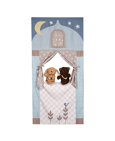 Lambs & Ivy Doorway Puppet Theater Developmental Toy with 2 Luxury Hand Puppets