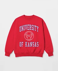 Gameday Couture Women's Kansas Jayhawks Prime Play Oversized Graphic Pullover Sweatshirt