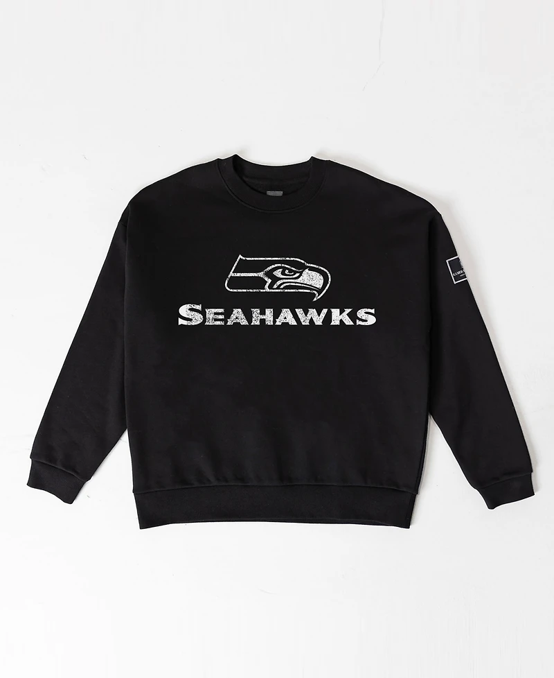Gameday Couture Women's Seattle Seahawks Bold Move Oversized Crewneck Sweatshirt