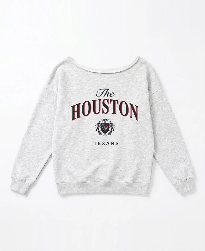 Gameday Couture Women's Offsides Energy Houston Texans Off-Shoulder Sweatshirt