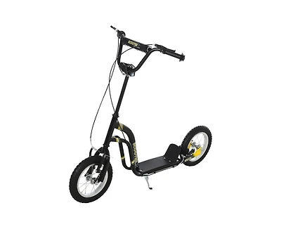 Yobtop Youth Scooter 16" Front/12" Rear Wheels, Adjustable Handlebar, Dual Brakes, Ages 5+