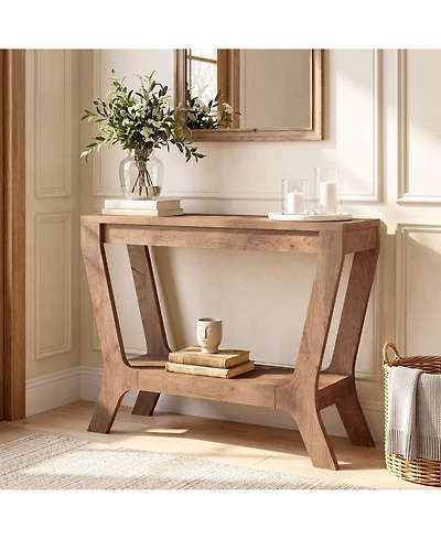 Tribesigns Solid Console Table, Farmhouse Wood Entryway Sofa Table