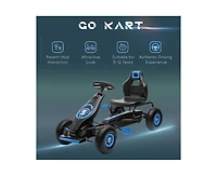Yobtop Kids Pedal Go Kart with Adjustable Seat, Suspension System & Safety Hand Brake Ride-On Toy, 110 lbs Capacity, Ages 5-12