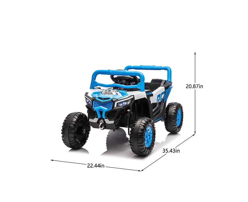 Yobtop 12V Kids Ride-On Electric Utv with 2.4G Parent Remote Control & Swing Function, Ages 3-5