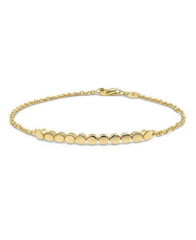 Devata Round Link Chain Bracelet in 14K Gold, 6.5 in adj to 7.5 in, approx. 2.8 grams