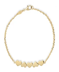 Devata Sweet Heart Chain Bracelet in 14K Gold, 6.5 in adj to 7.5 in, approx. 2.8 grams