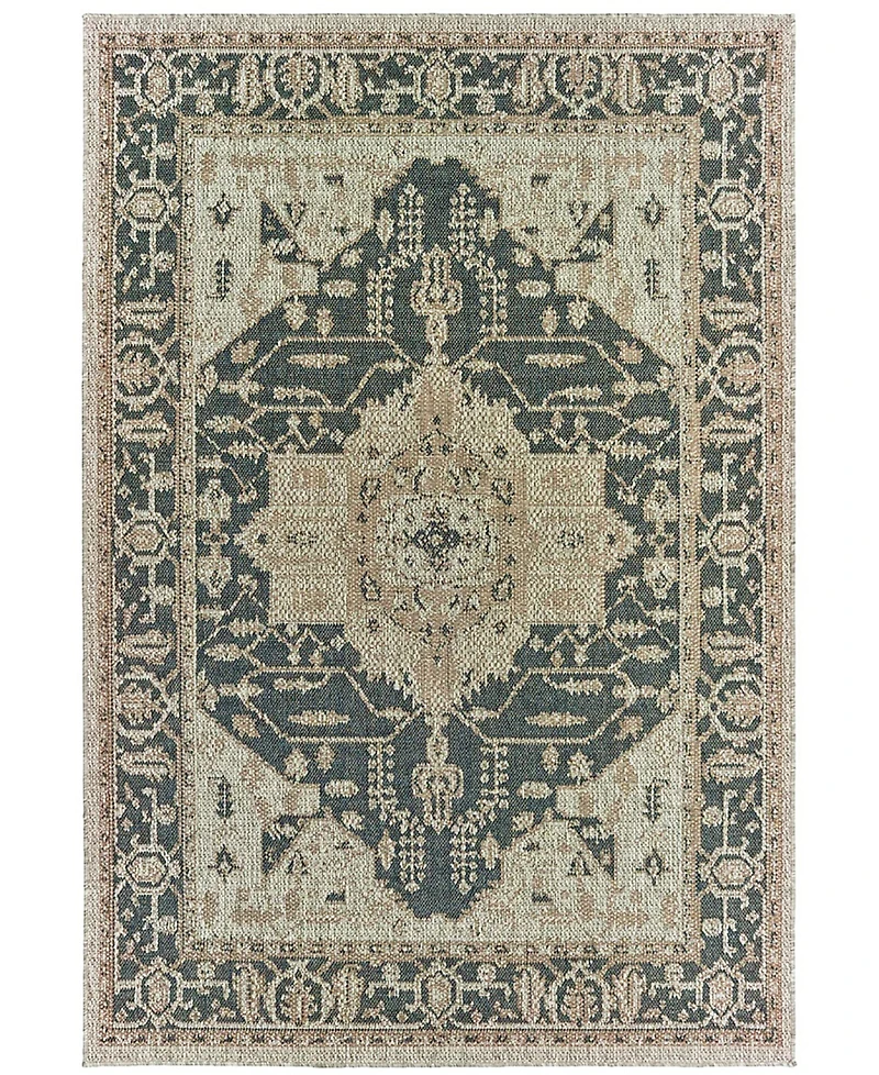 Oriental Weavers Latitude 001J3 Gray 6'7" x 9'2" Outdoor Area Rug