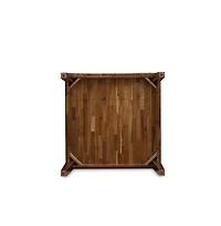 East West Furniture 3 Piece Dining Room Table Set Consists of a Square Solid Wood Table