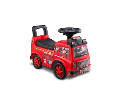 Yobtop Sit-to-Stand Ride Racer with Music Steering Wheel Ride-On Car, 48.5 lb. Capacity, Ages 1-3