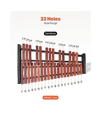 Yobtop 32-Note Wooden-Key Adjustable-Stand Glockenspiel, Ages 3+