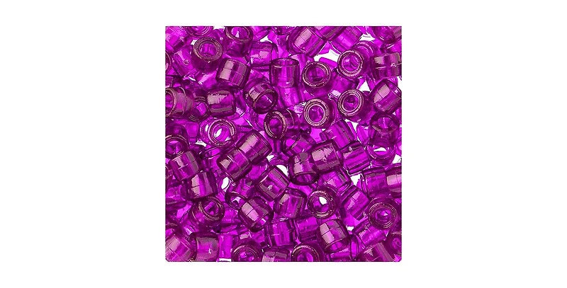 John Bead 1000ct Transparent Amethyst Mini Plastic Crow Beads for Diy Jewelry Making