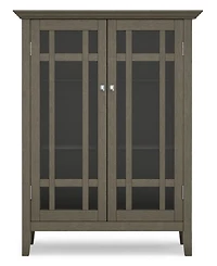 Simpli Home Bedford Solid Wood Medium Storage Cabinet