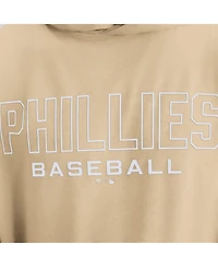 Fanatics Men's Khaki Philadelphia Phillies ClutchLong sleeves Hooded T-Shirt
