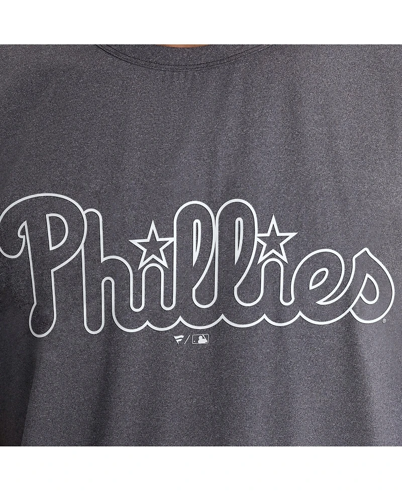 Fanatics Men's Charcoal Philadelphia Phillies Clutch Winning Edge T-Shirt