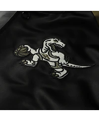 Mitchell & Ness Men's Olive/Black Toronto Raptors Clutch Satin Raglan Full-Snap Jacket