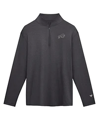 Fanatics Men's Charcoal Buffalo Bills Clutch Quarter-Zip Pullover Sweatshirt
