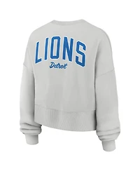 Nike Women's Gray Detroit Lions Oversized Primetime Phoenix Fleece Sweatshirt