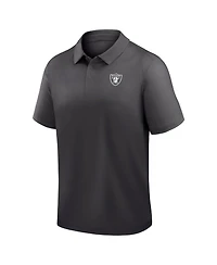 Fanatics Men's Charcoal Las Vegas Raiders Clutch Polo Shirt