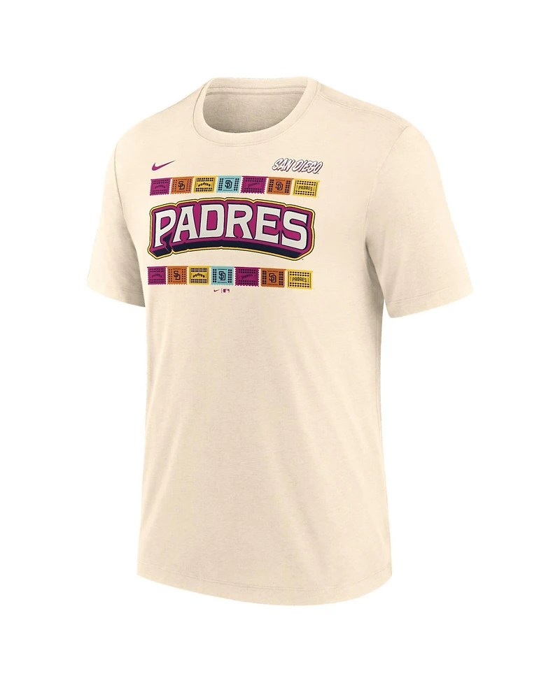Nike Men's Tan San Diego Padres City Connect Legacy Tri-Blend T-Shirt