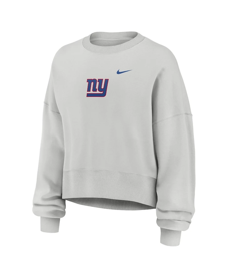 Nike Women's Gray New York Giants Oversized Primetime Phoenix Fleece Sweatshirt