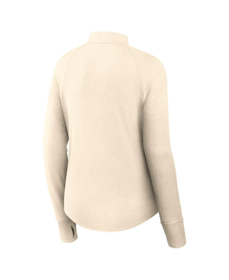 Nike Women's Natural Ohio State Buckeyes Legacy Swift Dri-fit Half-Zip Pullover Sweatshirt