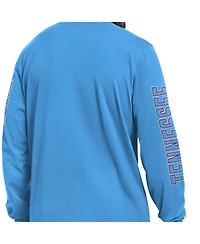 Starter Men's Light Blue Tennessee Titans Clutch Hit Ii Long-Sleeve T-Shirt